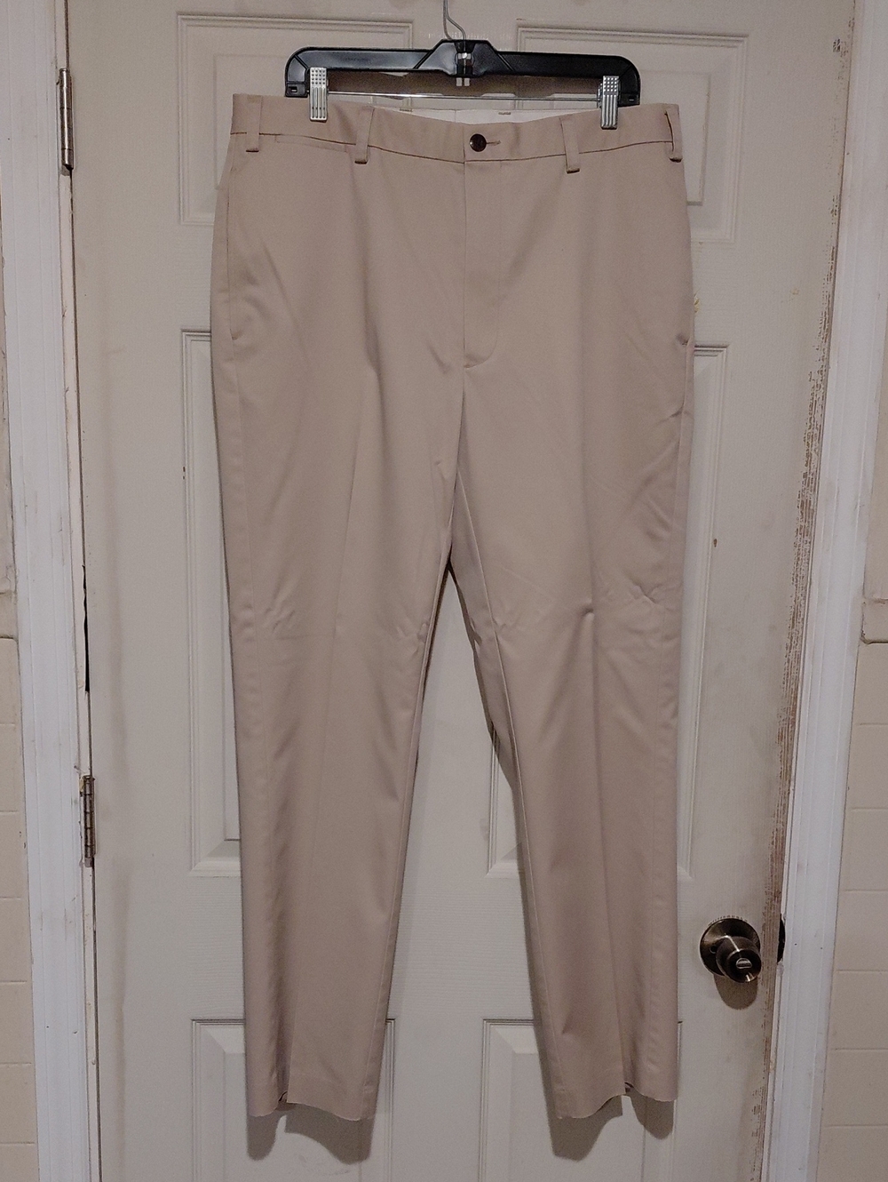 Orvis Men's Classic Slim Dress Pants - Light Beige Khaki Size 36W 32L Preowned